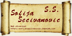 Sofija Sečivanović vizit kartica